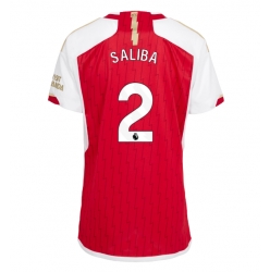 Arsenal William Saliba #2 Heimtrikot Frauen 2023-24 Kurzarm