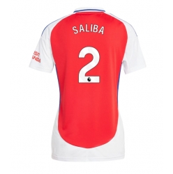 Arsenal William Saliba #2 Heimtrikot Frauen 2024-25 Kurzarm