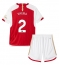 Arsenal William Saliba #2 Heimtrikot Kinder 2023-24 Kurzarm (+ kurze hosen)