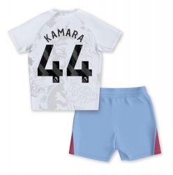 Aston Villa Boubacar Kamara #44 Auswärtstrikot Kinder 2023-24 Kurzarm (+ kurze hosen)