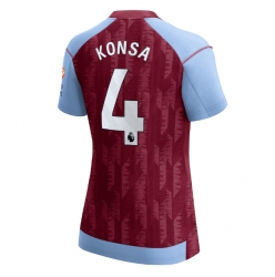 Aston Villa Ezri Konsa #4 Heimtrikot Frauen 2023-24 Kurzarm