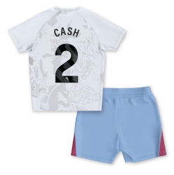 Aston Villa Matty Cash #2 Auswärtstrikot Kinder 2023-24 Kurzarm (+ kurze hosen)