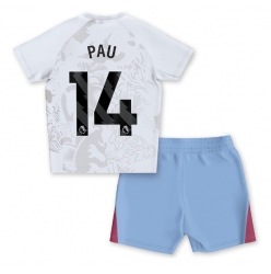 Aston Villa Pau Torres #14 Auswärtstrikot Kinder 2023-24 Kurzarm (+ kurze hosen)