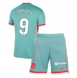 Atletico Madrid Alexander Sorloth #9 Auswärtstrikot Kinder 2024-25 Kurzarm (+ kurze hosen)