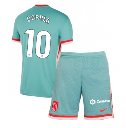 Atletico Madrid Angel Correa #10 Auswärtstrikot Kinder 2024-25 Kurzarm (+ kurze hosen)