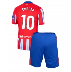 Atletico Madrid Angel Correa #10 Heimtrikot Kinder 2024-25 Kurzarm (+ kurze hosen)