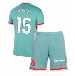 Atletico Madrid Clement Lenglet #15 Auswärtstrikot Kinder 2024-25 Kurzarm (+ kurze hosen)