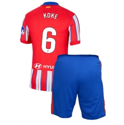 Atletico Madrid Koke #6 Heimtrikot Kinder 2024-25 Kurzarm (+ kurze hosen)