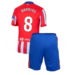 Atletico Madrid Pablo Barrios #8 Heimtrikot Kinder 2024-25 Kurzarm (+ kurze hosen)