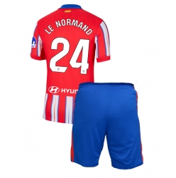 Atletico Madrid Robin Le Normand #24 Heimtrikot Kinder 2024-25 Kurzarm (+ kurze hosen)