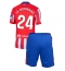 Atletico Madrid Robin Le Normand #24 Heimtrikot Kinder 2024-25 Kurzarm (+ kurze hosen)