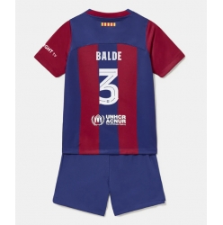 Barcelona Alejandro Balde #3 Heimtrikot Kinder 2023-24 Kurzarm (+ kurze hosen)