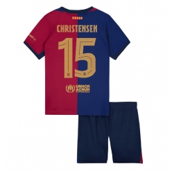 Barcelona Andreas Christensen #15 Heimtrikot Kinder 2024-25 Kurzarm (+ kurze hosen)