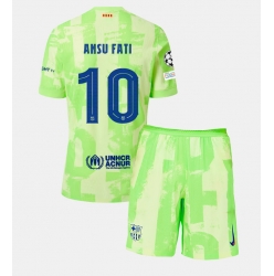 Barcelona Ansu Fati #10 3rd trikot Kinder 2024-25 Kurzarm (+ kurze hosen)