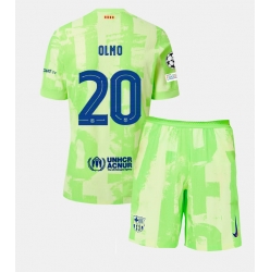 Barcelona Dani Olmo #20 3rd trikot Kinder 2024-25 Kurzarm (+ kurze hosen)