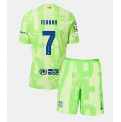 Barcelona Ferran Torres #7 3rd trikot Kinder 2024-25 Kurzarm (+ kurze hosen)