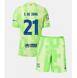 Barcelona Frenkie de Jong #21 3rd trikot Kinder 2024-25 Kurzarm (+ kurze hosen)