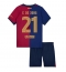 Barcelona Frenkie de Jong #21 Heimtrikot Kinder 2024-25 Kurzarm (+ kurze hosen)