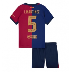 Barcelona Inigo Martinez #5 Heimtrikot Kinder 2024-25 Kurzarm (+ kurze hosen)