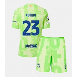 Barcelona Jules Kounde #23 3rd trikot Kinder 2024-25 Kurzarm (+ kurze hosen)