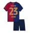 Barcelona Jules Kounde #23 Heimtrikot Kinder 2024-25 Kurzarm (+ kurze hosen)