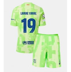 Barcelona Lamine Yamal #19 3rd trikot Kinder 2024-25 Kurzarm (+ kurze hosen)