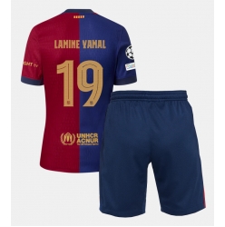 Barcelona Lamine Yamal #19 Heimtrikot Kinder 2024-25 Kurzarm (+ kurze hosen)