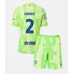 Barcelona Pau Cubarsi #2 3rd trikot Kinder 2024-25 Kurzarm (+ kurze hosen)