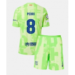 Barcelona Pedri Gonzalez #8 3rd trikot Kinder 2024-25 Kurzarm (+ kurze hosen)