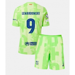 Barcelona Robert Lewandowski #9 3rd trikot Kinder 2024-25 Kurzarm (+ kurze hosen)