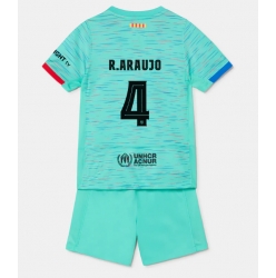 Barcelona Ronald Araujo #4 3rd trikot Kinder 2023-24 Kurzarm (+ kurze hosen)