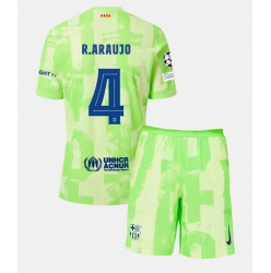 Barcelona Ronald Araujo #4 3rd trikot Kinder 2024-25 Kurzarm (+ kurze hosen)