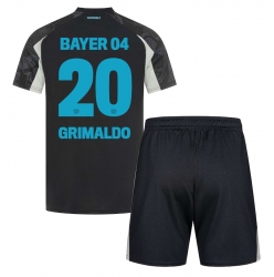 Bayer Leverkusen Alejandro Grimaldo #20 3rd trikot Kinder 2024-25 Kurzarm (+ kurze hosen)