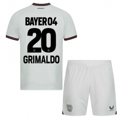 Bayer Leverkusen Alejandro Grimaldo #20 Auswärtstrikot Kinder 2023-24 Kurzarm (+ kurze hosen)