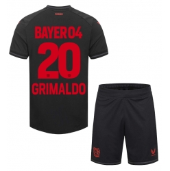 Bayer Leverkusen Alejandro Grimaldo #20 Heimtrikot Kinder 2023-24 Kurzarm (+ kurze hosen)