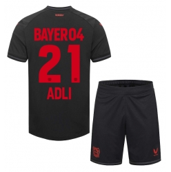 Bayer Leverkusen Amine Adli #21 Heimtrikot Kinder 2023-24 Kurzarm (+ kurze hosen)