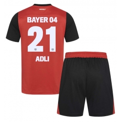 Bayer Leverkusen Amine Adli #21 Heimtrikot Kinder 2024-25 Kurzarm (+ kurze hosen)