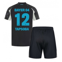 Bayer Leverkusen Edmond Tapsoba #12 3rd trikot Kinder 2024-25 Kurzarm (+ kurze hosen)