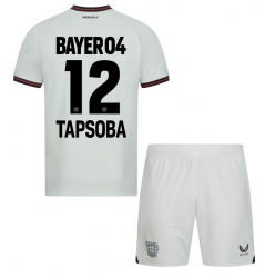 Bayer Leverkusen Edmond Tapsoba #12 Auswärtstrikot Kinder 2023-24 Kurzarm (+ kurze hosen)