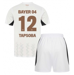 Bayer Leverkusen Edmond Tapsoba #12 Auswärtstrikot Kinder 2024-25 Kurzarm (+ kurze hosen)