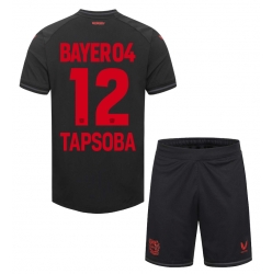 Bayer Leverkusen Edmond Tapsoba #12 Heimtrikot Kinder 2023-24 Kurzarm (+ kurze hosen)