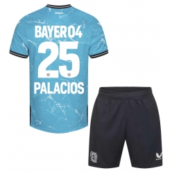 Bayer Leverkusen Exequiel Palacios #25 3rd trikot Kinder 2023-24 Kurzarm (+ kurze hosen)