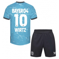 Bayer Leverkusen Florian Wirtz #10 3rd trikot Kinder 2023-24 Kurzarm (+ kurze hosen)