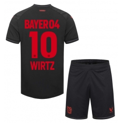 Bayer Leverkusen Florian Wirtz #10 Heimtrikot Kinder 2023-24 Kurzarm (+ kurze hosen)