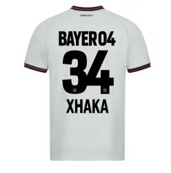 Bayer Leverkusen Granit Xhaka #34 Auswärtstrikot 2023-24 Kurzarm
