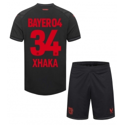 Bayer Leverkusen Granit Xhaka #34 Heimtrikot Kinder 2023-24 Kurzarm (+ kurze hosen)