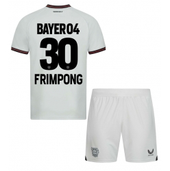 Bayer Leverkusen Jeremie Frimpong #30 Auswärtstrikot Kinder 2023-24 Kurzarm (+ kurze hosen)