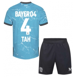 Bayer Leverkusen Jonathan Tah #4 3rd trikot Kinder 2023-24 Kurzarm (+ kurze hosen)