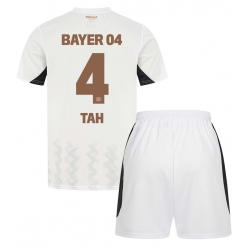 Bayer Leverkusen Jonathan Tah #4 Auswärtstrikot Kinder 2024-25 Kurzarm (+ kurze hosen)