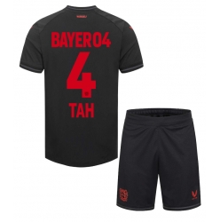 Bayer Leverkusen Jonathan Tah #4 Heimtrikot Kinder 2023-24 Kurzarm (+ kurze hosen)